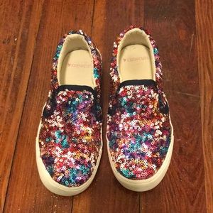 Crewcuts Sparkle Sequin Slip On Shoes K13
